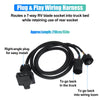 7 Pin Trailer Wiring Harness Extension Connectors Truck Bed 7 Way RV Wiring Plug Harness for Gooseneck 5Th Wheel Trailer