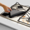 Honana 4PCS Kitchen Reusable Aluminum Foil Gas Stove Burner Cover Protector Liner Clean Mat Pad