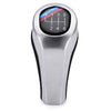 5 6 Speed PU Leather Chrome Manual Gear Shift Knob M color For BMW E90 E91 E92 X1 X3