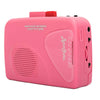 Walkman Cassette Player Portable Cassette Players Recorders Am FM Radio Lightweight Built-In Speaker USB Power Supply or 2 AA Batteries Automatic Stop System Protect Cassette Tape, Pink