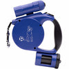 retractable dog leash with led flashlight &amp; waste bag dispenser (all-in-one leash)