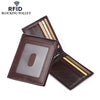RFID Genuine Leather Business Card Holder Wallet