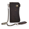 Vintage Genuine Leather Wallet Clutch Bag Men Wallet Vertical Style Coin Purse Money Bag