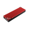 M.2-3 M.2 SSD Heat Sink Aluminum Heat Sink Tool-Free Design with Thermal Pad for M.2 2280 SSD Red