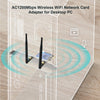 AC1300 Mbps Pcie Wifi Card Bluetooth 4.2 USB 3.0 2.4G/5.8G Wireless Adapter Internet Network Card