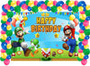 Game Super Mario Brothers Party Background Children'S Birthday Party Photography Background Cloth Wall Decoration Theme Supplies