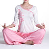 Women Fitness Yoga Sets Lady Sports Exercise Gym Clothing Set Tops And Loose Pants