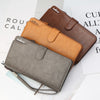 Vintage Large Capacity Business Multi-slots Trifold Long Wallet Clutch Bag For Men
