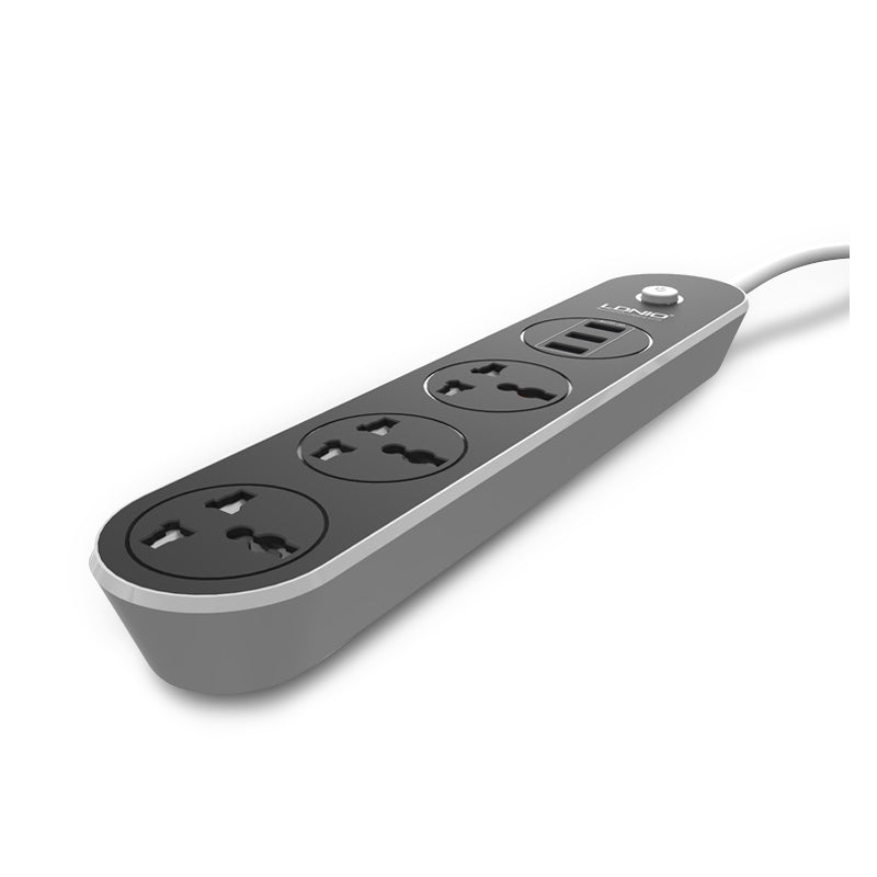 SC3301 US EU UK Plug Power Strip Non-slip 2500W 3 Outlet 3-Port USB Adapter Intelligent Charging Protector Power Socket