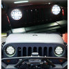 7 Inch 75W Car LED Headlight High Low Beam DRL H4 Adapter For Jeep Wrangler