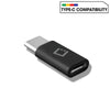 Micro USB to USB Type C Adapter Converter Connector - Black