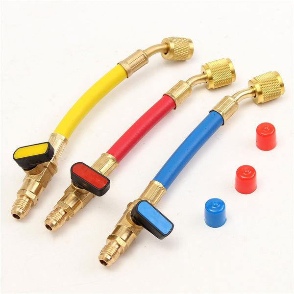 800 PSI R134A R410A R12 R22 A/C Refrigeration Connector Adapter Hoses Set