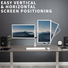 White Dual Monitor Desk Mount Adjustable Stand, Fits Screens up to 30"