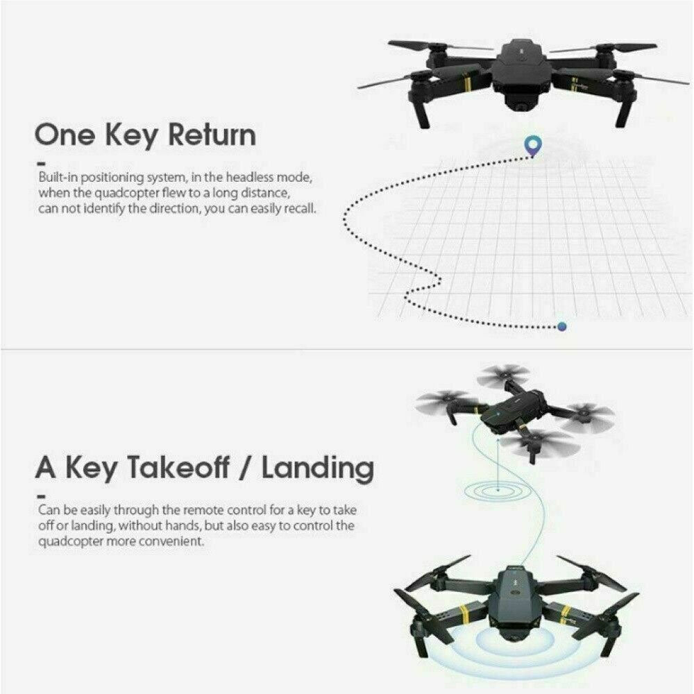 Drone with 4K Camera , Drones for adults, WiFi FPV RC Quadcopter with  Multiple Flight Modes, 3D Flip Foldable Mini Drones Toys Gifts for Kids
