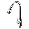 Pull Down Sprayer Kitchen Sink Faucet Hot Cold Mixer Water Tap 2 Spray Mode Single Handle Polished Chrome