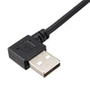 Universal Black USB 2.0 Male A to Mini USB 2.0 Male B 90 Degree Charging Cable Adapter Cord