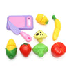 9PCS Plastic Cutting Vegetable Fruit Kitchen Food Pretend Play Toys Kid Gift Set