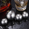 Round 304 Stainless Steel Ice Cubes Reusable Metal Chilling Stones for Whisky