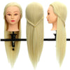 30% Real Hair Long Hairdressing Mannequin Training Practice Head Salon + Clamp