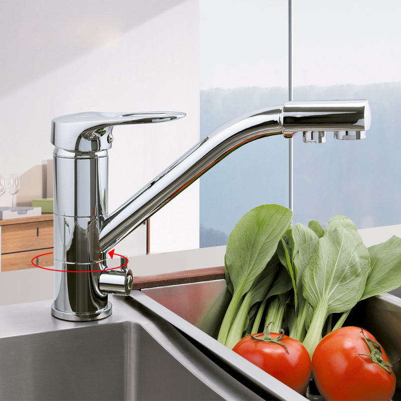 FRAP F4304 Kitchen 360 Degree Rotation Single Handle Dual Holes Water Purification Faucet