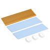 Aluminum Heatsink Kit 70 X 22 X 3Mm Golden Tone with Two Silicone Thermal Pads for M.2, for 2280 SSD
