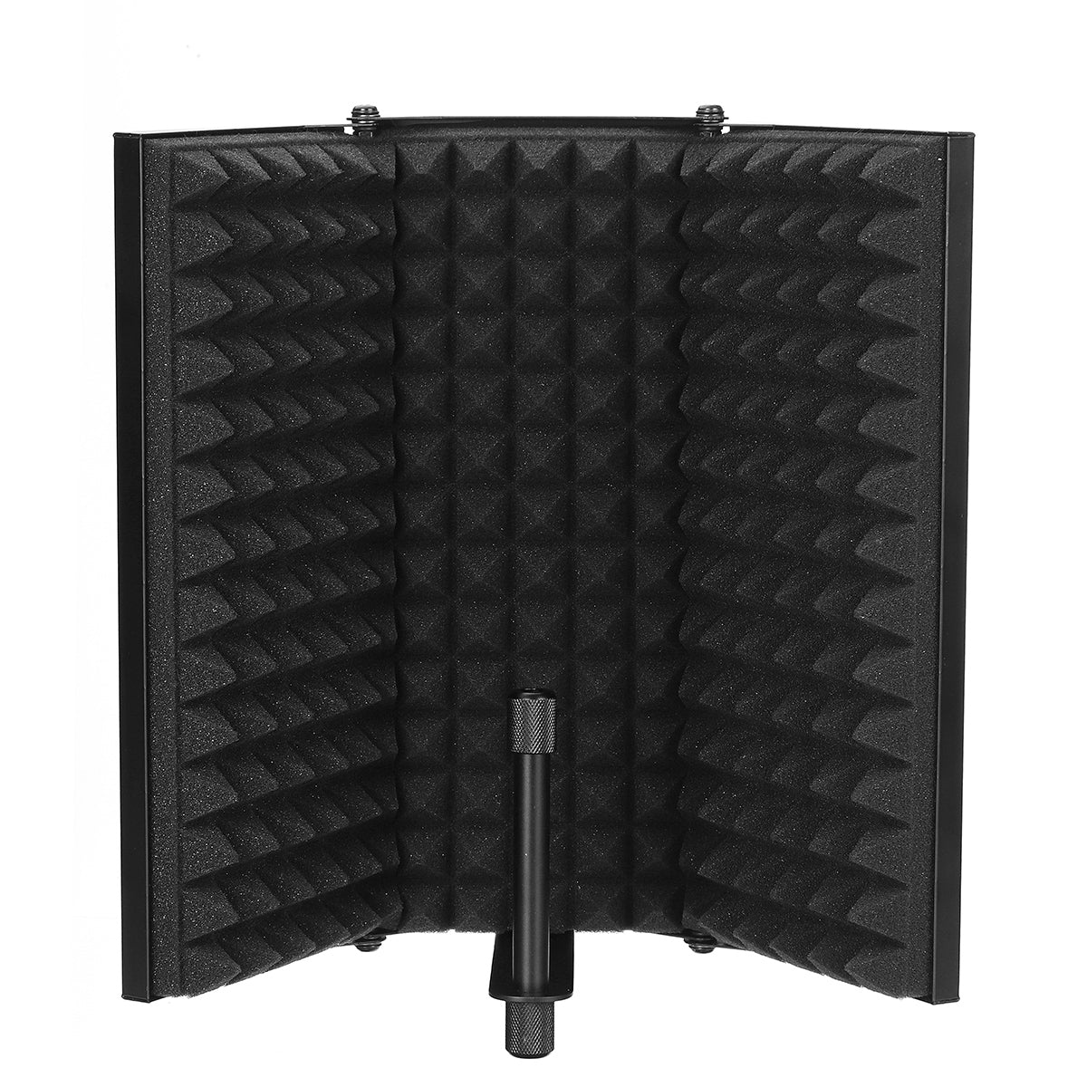 Foldable Microphone Acoustic Isolation Shield Acoustic Foams Studio Three-door Noise Enclosure Panel Filter