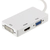 Mini Displayport DP Thunderbolt to DVI VGA Hdmi-Compatible Converter 3 in 1 Adapter Cable for Imac Mac Mini Pro Air Book to Monitor TV