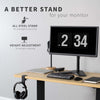 Black Single LCD Monitor Adjustable Desk Stand, Fits 1 Screen