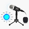 ELEGIANT 3.5mm Condenser Microphone Home Studio Portable Microphone for PC Computer Phone