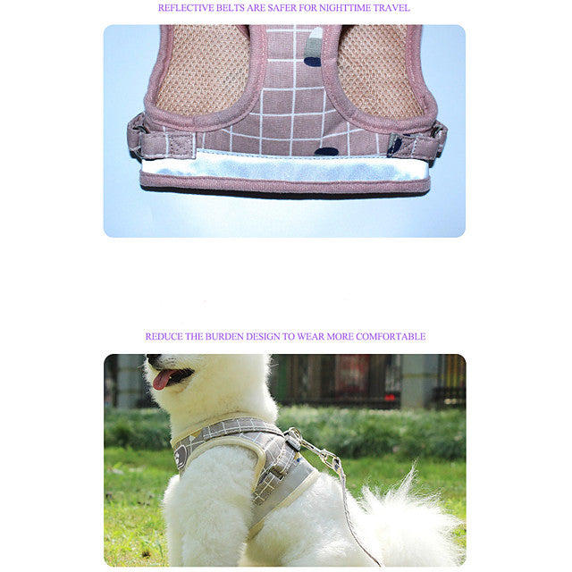 Dog Harness Leash Hands Free Leash Reflective Adjustable / Retractable Footprint