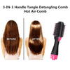 3 IN1 Electric Tangle Detangling Brush Hot Air Comb Negative Ions One Step Hair Blower