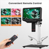 AD407 Pro 7 Inch 270X HDMI Digital Microscope,Upgraded 12.5 Inch Metal Stand for Professional PCB/SMD Soldering Tools