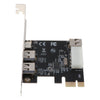 Pcie 3 Ports 1394A Firewire Expansion Card, PCI Express (1X) to External IEEE 1394 Adapter Controller (2 X 6 P + 1 X 4 )
