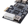 Pcie 3 Ports Firewire Cable Expansion Card PCI for Express 1394B & 1394A TI XIO2213B Chipset Adapter