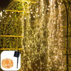 Solar Powered 8 Modes Waterpoof Warm White 200LED Tree Vine Copper Wire String Fairy Holiday Light