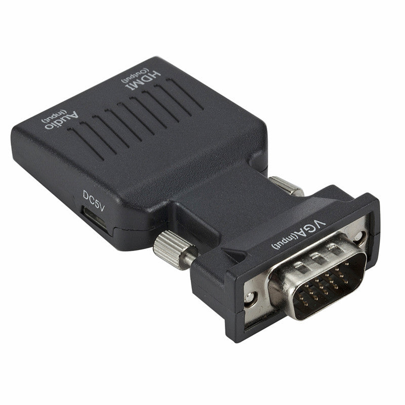 VGA Male to HDMI Female Converter with Audio Adapter Support 1080P Signal Output
