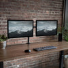 Black Dual Monitor Desk Mount Adjustable Stand, Fits Screens up to 30"