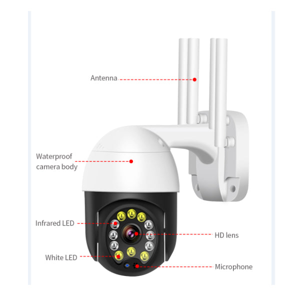 Smart Home Security Surveillance 1080P Cloud IP Waterproof Night Vision Full Colour Camera Auto Tracking Network WiFi Camera Wireless