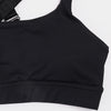 Cross-Back Wireless Sports Bra Black Adjusted Breathable Yoga Vest