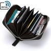 Men RFID Blocking Wallet Coin Bag Protective Wallet with 10 Card Slots