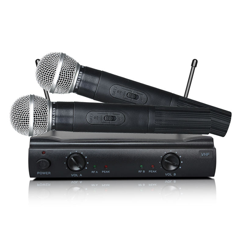VHF MV-58 Wireless Microphone Karaoke Microphone Wireless Microphone Sound Audio Mixer Singing Machine (Black)