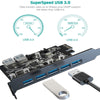 Clearance！Tiergrade Superspeed 7 Ports PCI-E to USB 3.0 Expansion Card with 15-Pin SATA Power Connector - PCI Express(Pcie) Expansion Card USB Card for Desktop PC Support Windows 10/8.1/8/7/XP