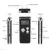 Mini Black Rechargeable 8GB Digital Audio Dictaphone MP3 Player Voice Recorder