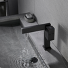 Bathroom Deck Mounted Black Waterfall Faucet Tap with Digital Temperature Display