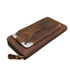 Men Multi-fuction Vintage Genuine Leather Wallet Phone Case High Capacity Card Holder Coin Purse