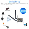 Wifi6 1800Mbps for Bluetooth 5.2 Dual Band 2.4G/5Ghz 802.11AX PCI-E Wireless Network Card Adapter E-Sport Gaming PC Windows10/11
