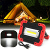 Portable 10W COB LED Work Light USB Rechargeable Outdoor Camping Lamp Handle Flashlight