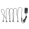 Mosky DC 9V 1A Guitar Pedal Power Supply Adapter Tip Negative with 5 Ways Daisy Chain Power Cables for Effect Pedal