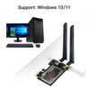 Wifi6 1800Mbps for Bluetooth 5.2 Dual Band 2.4G/5Ghz 802.11AX PCI-E Wireless Network Card Adapter E-Sport Gaming PC Windows10/11