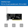 PCI to DB25 LPT Parallel Port Expansion Card with Low Profile Bracket, PCI Parallel Port Converter Adapter Controller for Desktop PC Printer